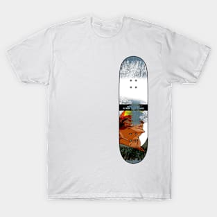 Distressed Skateboard - NC - Birdie T-Shirt